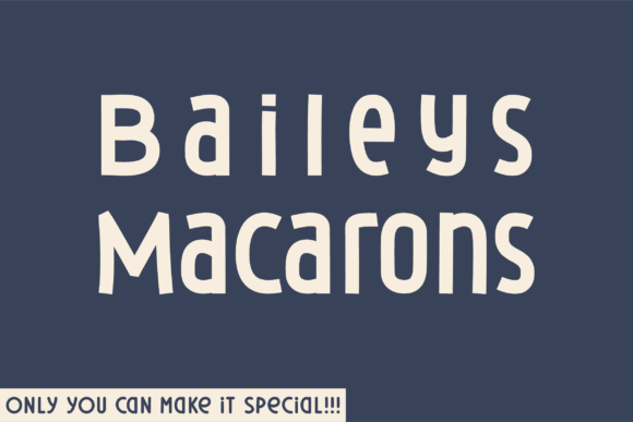 Baileys Macarons: The Unique Sans Serif Font for Handmade Brands