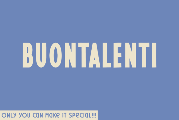 Buontalenti: The Unique Sans Serif Font for Handmade Brands