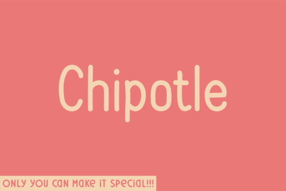 Chipotle Typeface: A Unique Sans Serif for Handmade Branding