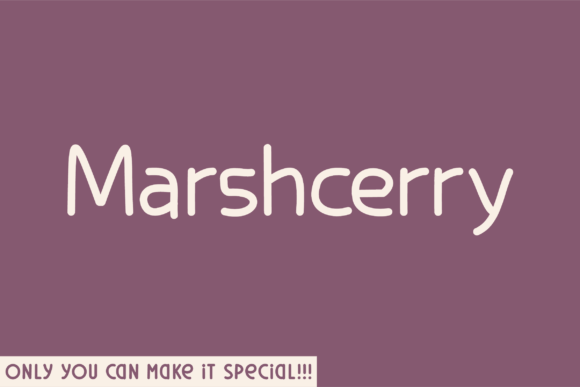 Marshcerry: The Unique Sans Serif Font for Handmade Products
