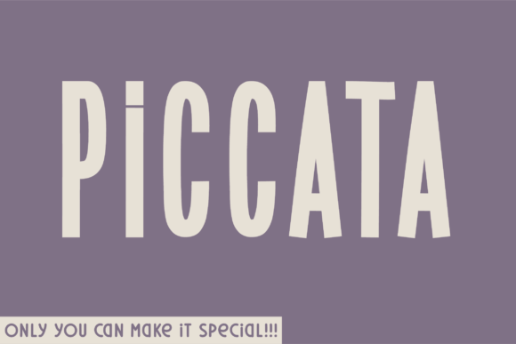 Piccata: A Unique Sans Serif Typeface for Polished Brand Identity